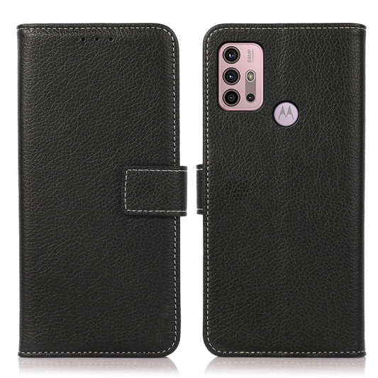 For Motorola Moto G30 / G20 / G10 4G Litchi Texture PU + TPU Horizontal Flip Leather Case with Holder & Card Slots & Wallet(Black) by buy2fix