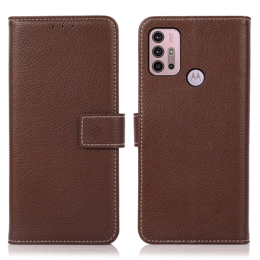 For Motorola Moto G30 / G20 / G10 4G Litchi Texture PU + TPU Horizontal Flip Leather Case with Holder & Card Slots & Wallet(Brown) by buy2fix