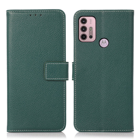 For Motorola Moto G30 / G20 / G10 4G Litchi Texture PU + TPU Horizontal Flip Leather Case with Holder & Card Slots & Wallet(Green) by buy2fix