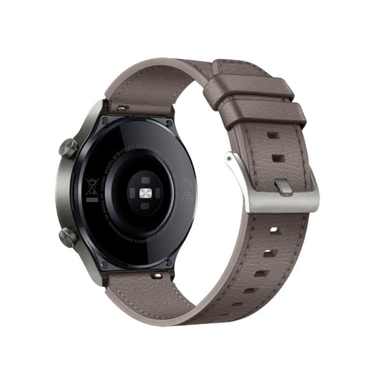 For Huawei Watch GT2 Pro Leather Watch Band(Grey) - Watch Bands by buy2fix | Online Shopping UK | buy2fix