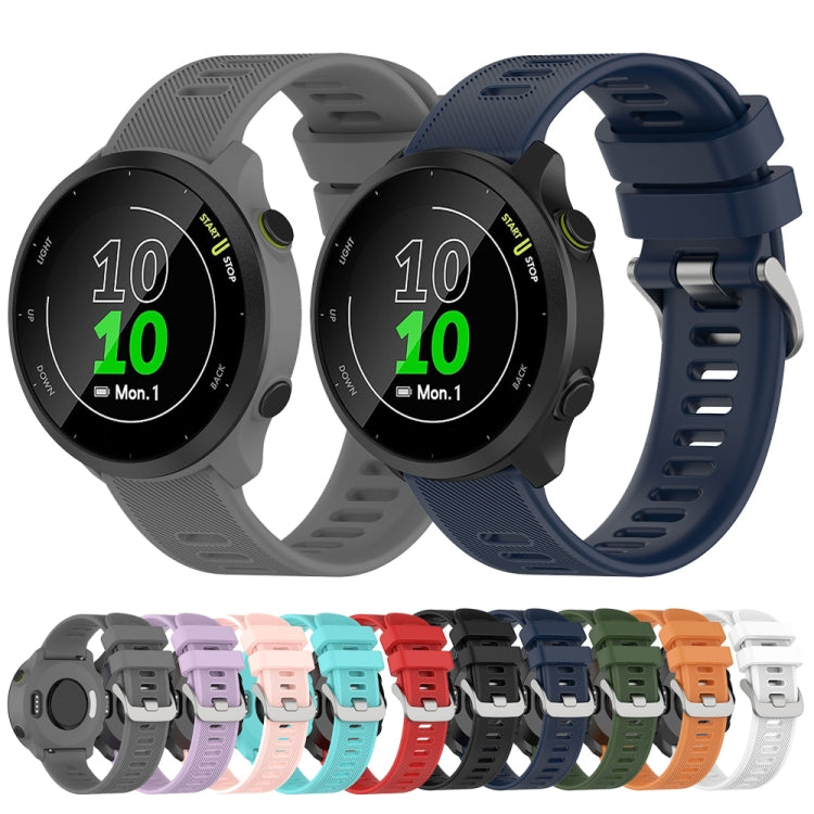 For Garmin Forerunner 158 / 55 Twill Silicone Watch Band(Olive Green) by buy2fix