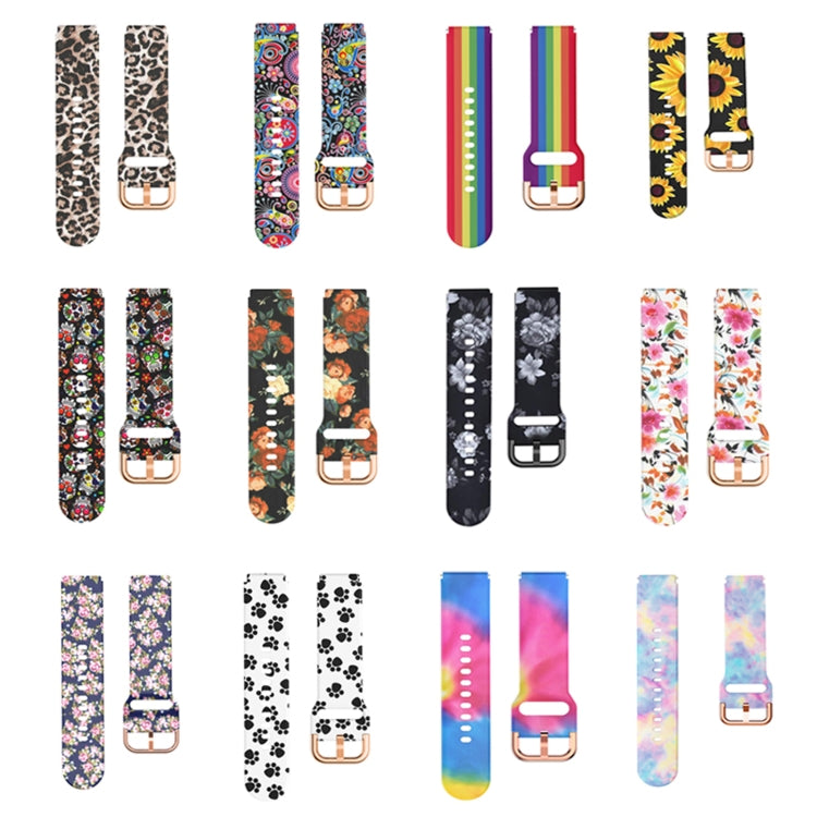 For Xiaomi Haylou LS01 Silicone Printing Watch Band(Bird Flower) - Watch Bands by MIJOBS | Online Shopping UK | buy2fix