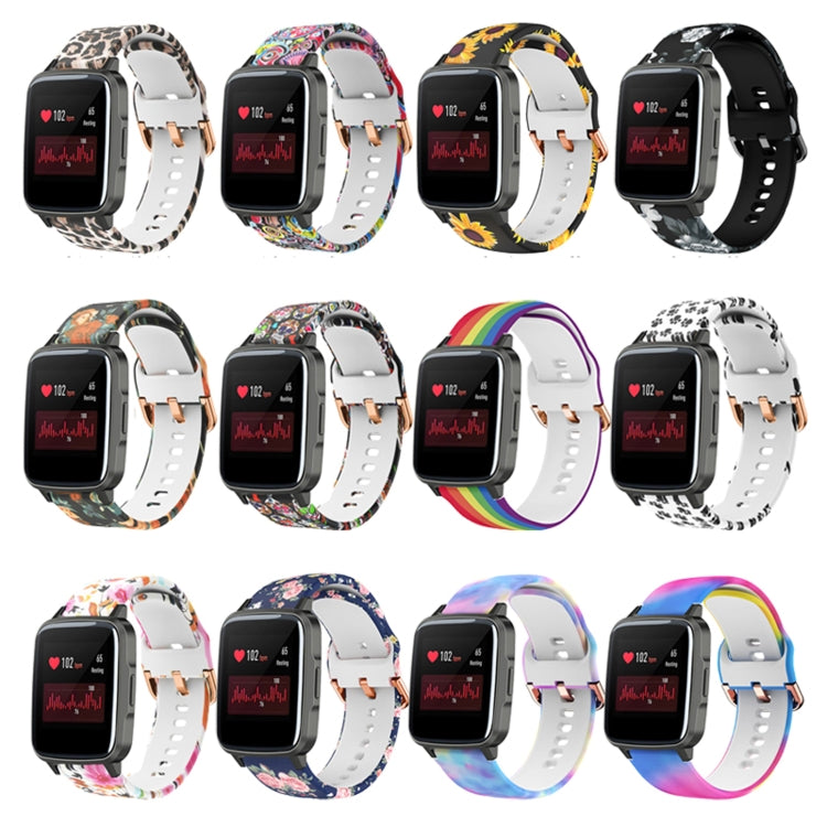 For Xiaomi Haylou LS01 Silicone Printing Watch Band(Bird Flower) - Watch Bands by MIJOBS | Online Shopping UK | buy2fix