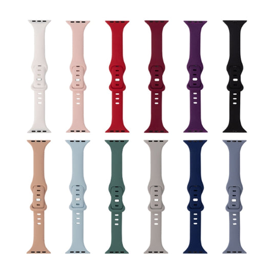 Slimming 8-buckle Silicone Watch Band For Apple Watch Ultra 49mm&Watch Ultra 2 49mm / Series 9&8&7 45mm / SE 3&SE 2&6&SE&5&4 44mm / 3&2&1 42mm(White) by buy2fix