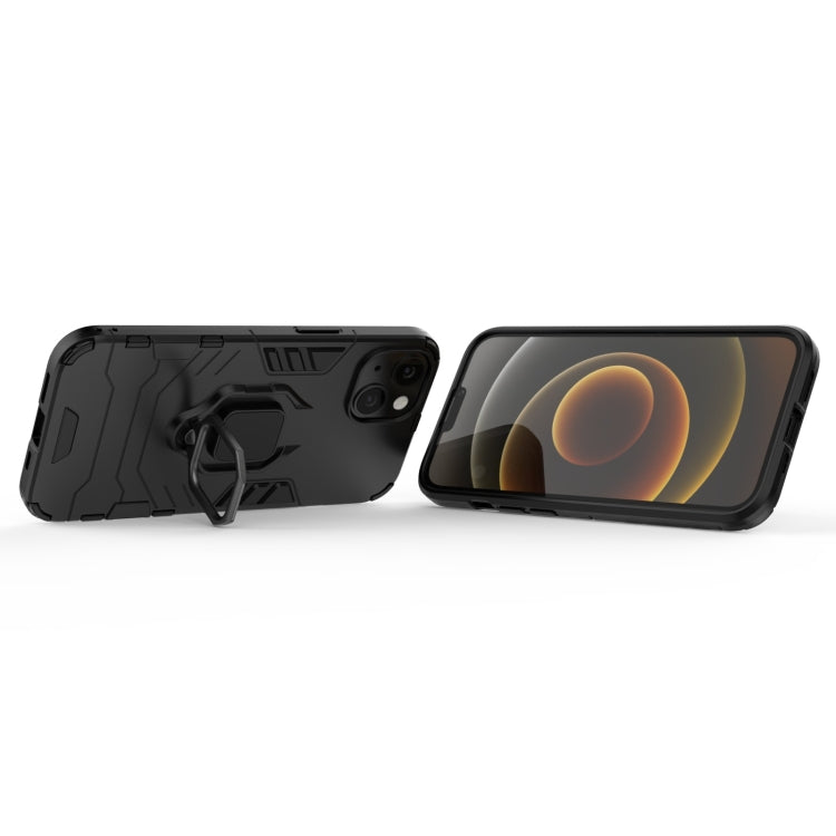 For iPhone 13 Shockproof PC + TPU Protective Case with Magnetic Ring Holder(Black) - iPhone 13 Cases by buy2fix | Online Shopping UK | buy2fix