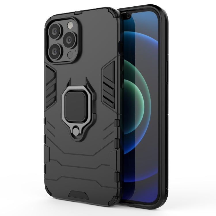 For iPhone 13 Pro Max Shockproof PC + TPU Protective Case with Magnetic Ring Holder (Black) - iPhone 13 Pro Max Cases by buy2fix | Online Shopping UK | buy2fix