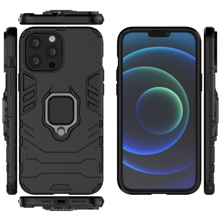 For iPhone 13 Pro Max Shockproof PC + TPU Protective Case with Magnetic Ring Holder (Black) - iPhone 13 Pro Max Cases by buy2fix | Online Shopping UK | buy2fix