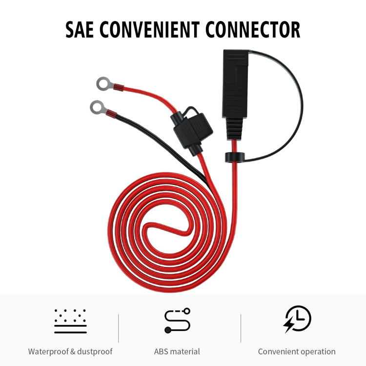 CS-1423A1 1.4m OT Terminal Cable with SAE Socket + 10A Fuse - DIY Cables by buy2fix | Online Shopping UK | buy2fix
