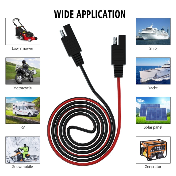 CS-1423B1 1m Double SAE Socket Cable - DIY Cables by buy2fix | Online Shopping UK | buy2fix