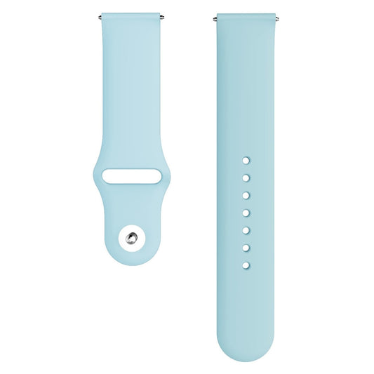 For Samsung Galaxy Watch Active2 Bluetooth Version 44mm Smart Watch Solid Color Silicone Watch Band, Size:L (Light Blue) by buy2fix