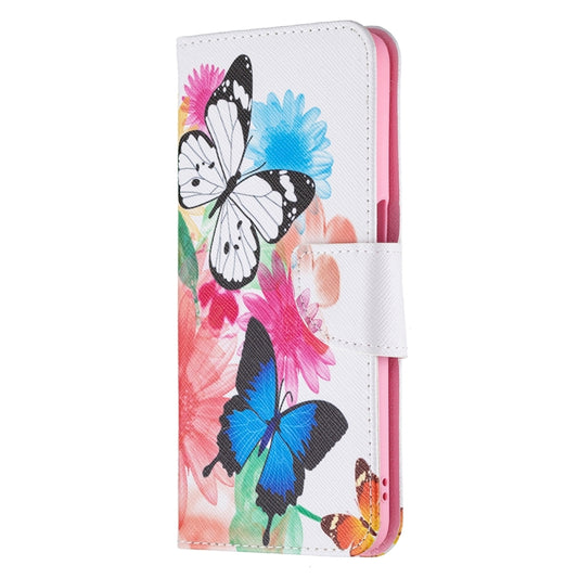 For OPPO A74 / A93 / A54 5G Colored Drawing Pattern Horizontal Flip Leather Case with Holder & Card Slots & Wallet(Butterflies) by buy2fix