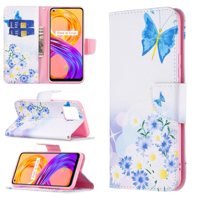 For OPPO Realme 8 / Realme 8 Pro Colored Drawing Pattern Horizontal Flip Leather Case with Holder & Card Slots & Wallet(Butterfly Love) - Realme Cases by buy2fix | Online Shopping UK | buy2fix