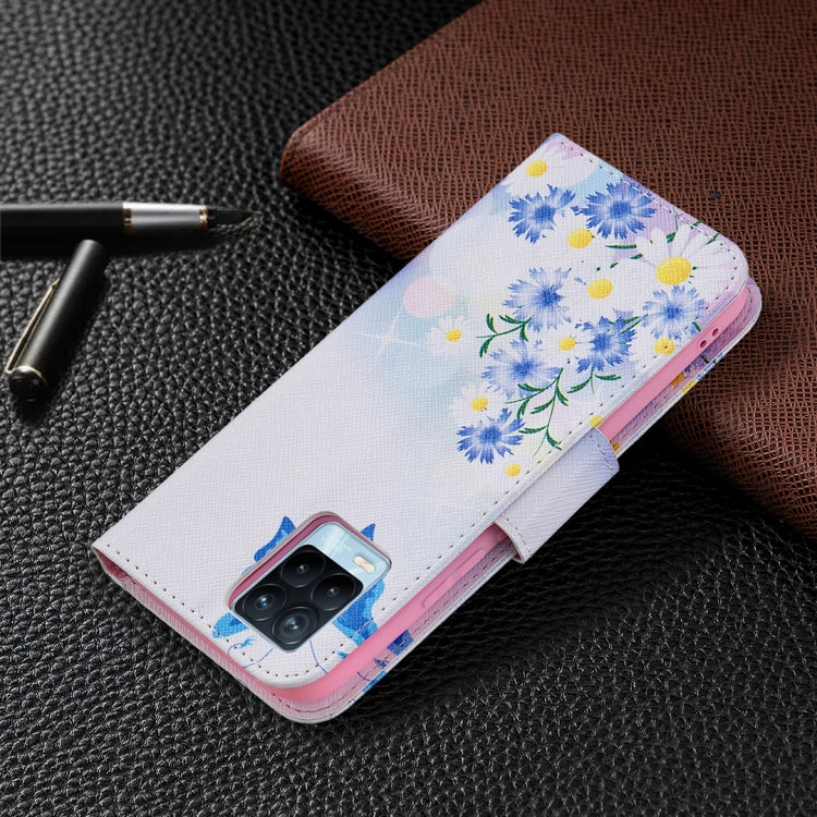 For OPPO Realme 8 / Realme 8 Pro Colored Drawing Pattern Horizontal Flip Leather Case with Holder & Card Slots & Wallet(Butterfly Love) - Realme Cases by buy2fix | Online Shopping UK | buy2fix
