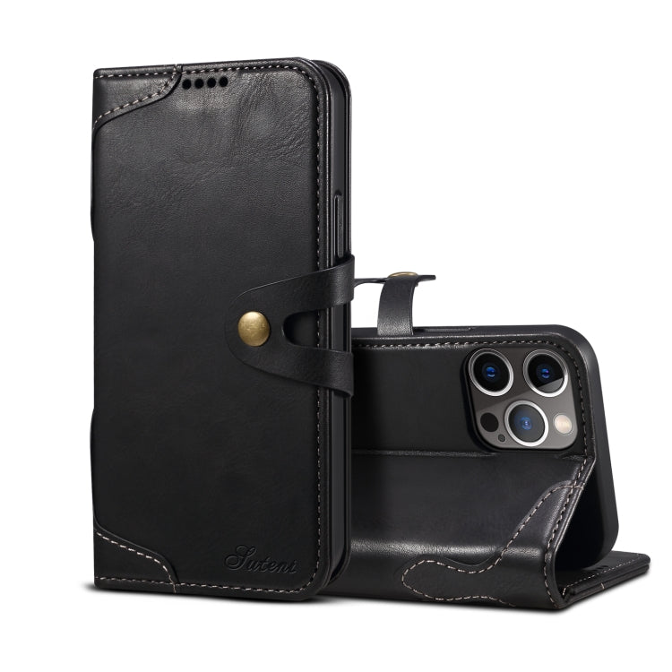 For iPhone 13 Pro Calf Texture Buckle Horizontal Flip Leather Case with Holder & Card Slots & Wallet (Black) - iPhone 13 Pro Cases by buy2fix | Online Shopping UK | buy2fix