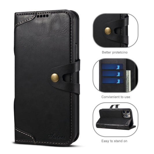 For iPhone 13 Pro Calf Texture Buckle Horizontal Flip Leather Case with Holder & Card Slots & Wallet (Black) by buy2fix