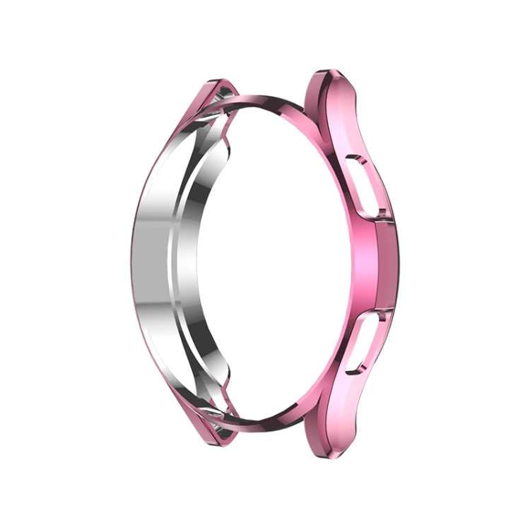 For Samsung Galaxy Watch4 Classic 46mm Electroplating Hollow Half-pack TPU Protective Case(Rose Pink) - Watch Cases by ENKAY | Online Shopping UK | buy2fix