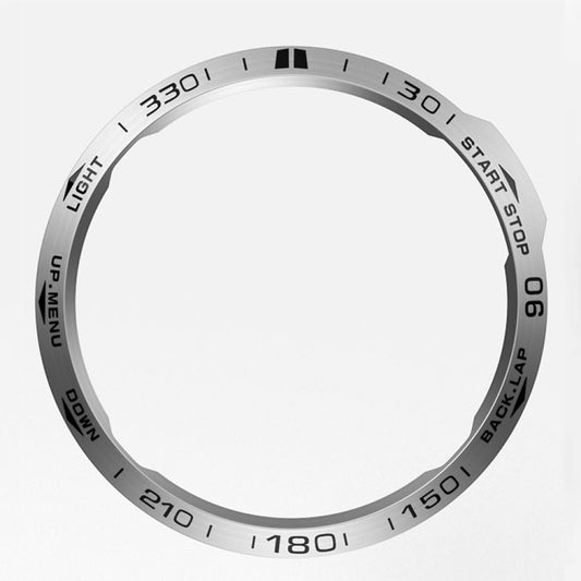 For Garmin Fenix 6X/6X Pro/6X Sapphire Smart Watch Steel Bezel Ring, A Version(Silver Ring Black Letter) by buy2fix