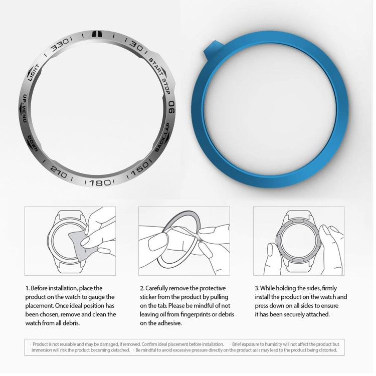 For Garmin Fenix 6X/6X Pro/6X Sapphire Smart Watch Steel Bezel Ring, A Version(Silver Ring Black Letter) by buy2fix