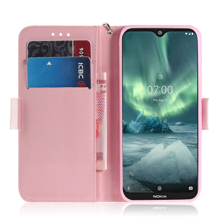 For Nokia 7.2 / 6.2 3D Colored Drawing Horizontal Flip PU Leather Case with Holder & Card Slots & Wallet(Magnolia) - Nokia Cases by buy2fix | Online Shopping UK | buy2fix