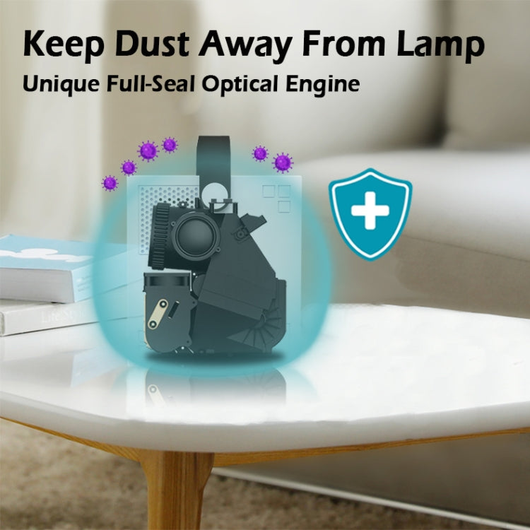 WEJOY Y2 1920x1080P 100 ANSI Lumens Portable Home Theater LED HD Digital Projector, Touch Control Version, Android 9.0, 2G+16G, UK Plug by WEJOY