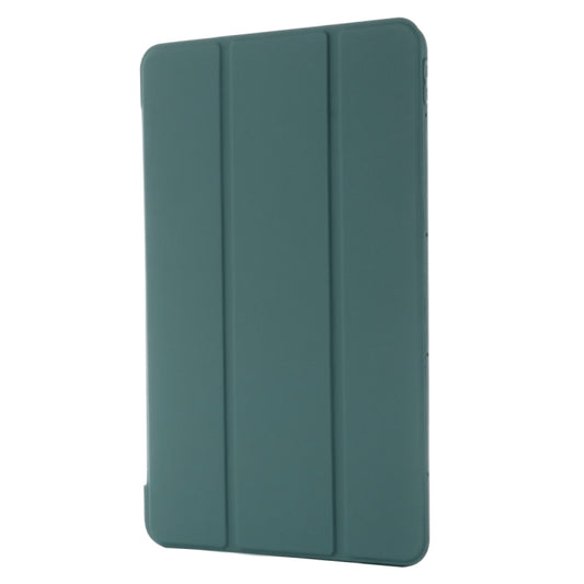 For Huawei MatePad 11 (2021) GEBEI Shockproof Horizontal Flip Leather Case with Three-folding Holder(Dark Green) by GEBEI