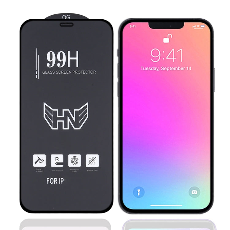 For iPhone 16e / 13 / 13 Pro High Aluminum Large Arc Full Screen Tempered Glass Film - iPhone 13 Tempered Glass by buy2fix | Online Shopping UK | buy2fix