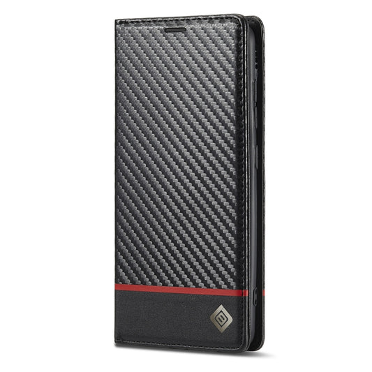 LC.IMEEKE Carbon Fiber PU + TPU Horizontal Flip Leather Case with Holder & Card Slot & Wallet For Samsung Galaxy A71 4G / M70s(Horizontal Black) by LC.IMEEKE