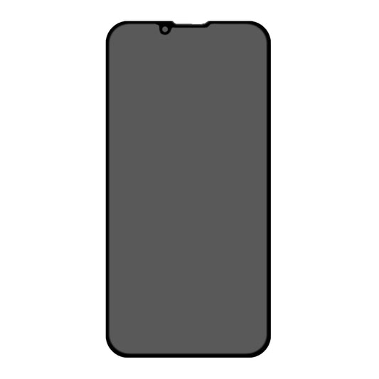For iPhone 16e / 14 / 3 / 13 Pro Anti-peeping Plasma Oil Coated High Aluminum Wear-resistant Tempered Glass Film by buy2fix
