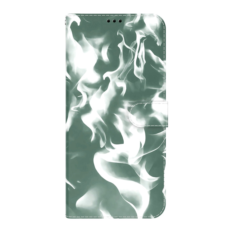 For iPhone 13 Cloud Fog Pattern Horizontal Flip Leather Case with Holder & Card Slot & Wallet(Dark Green) - iPhone 13 Cases by buy2fix | Online Shopping UK | buy2fix