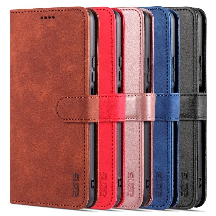 For Xiaomi Redmi Note 10 Pro 5G AZNS Skin Feel Calf Texture Horizontal Flip Leather Case with Card Slots & Holder & Wallet(Rose Gold) by AZNS