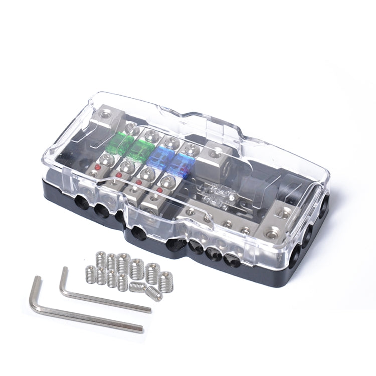 A0529 Multi-functional LED Car Audio Stereo Mini ANL Fuse Box with Wrench - Fuse by buy2fix | Online Shopping UK | buy2fix