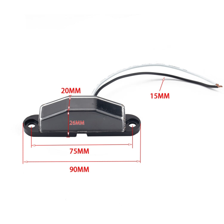 A4067 Trailer / RV / Truck 10-30V 4LED Triangle License Plate Light - License Plate Lights by buy2fix | Online Shopping UK | buy2fix
