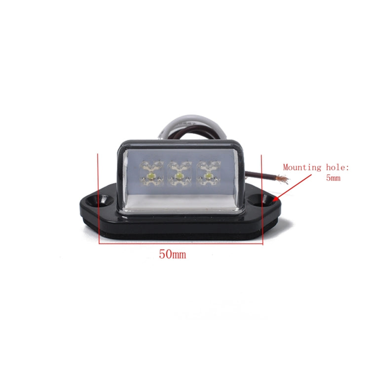 A5662 Truck Trailer Lorry 12V 3LEDs Number Licence Plate Light Rear Tail Lamp - In Car by buy2fix | Online Shopping UK | buy2fix