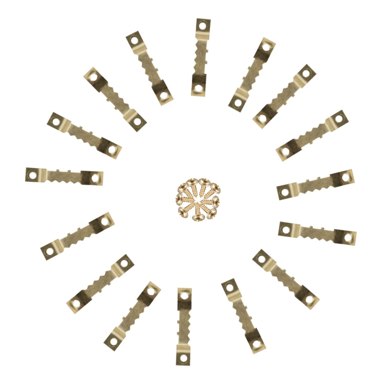 A6299 300 in 1 RV High-bow Double-sided Serrated Hanger Hooks with Self-tapping Screws(Gold) by buy2fix