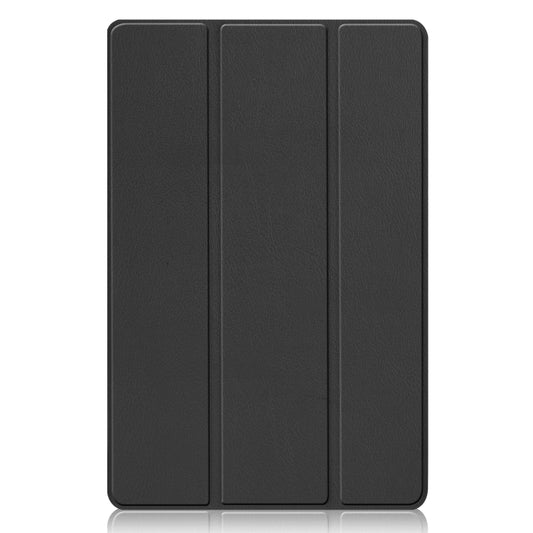 For Xiaomi Pad 5 Custer Texture Horizontal Flip Leather Case with Three-folding Holder & Sleep / Wake-up Function(Black) by buy2fix