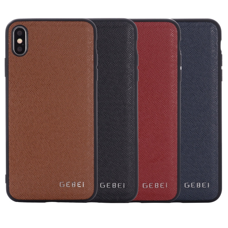 For iPhone 11 GEBEI Full-coverage Shockproof Leather Protective Case(Brown) by GEBEI