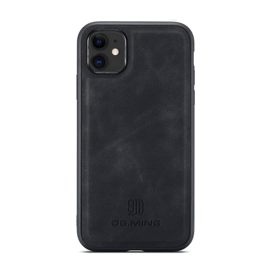 DG.MING M1 Series 3-Fold Multi Card Wallet Back Cover Shockproof Case with Holder Function For iPhone 11(Black) by DG.MING
