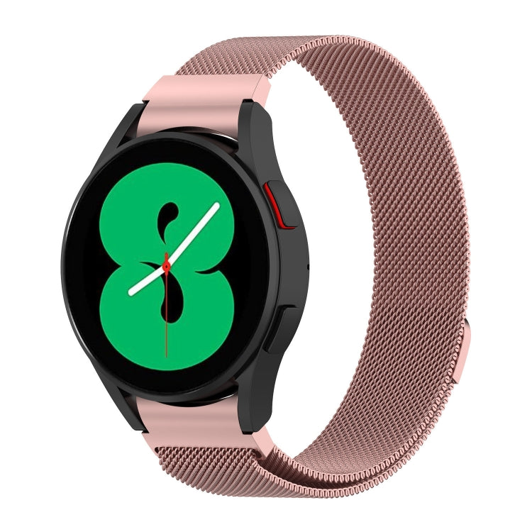 For Samsung Galaxy Watch4 44mm Milanese Watch Band(Rose Pink) - Watch Bands by buy2fix | Online Shopping UK | buy2fix