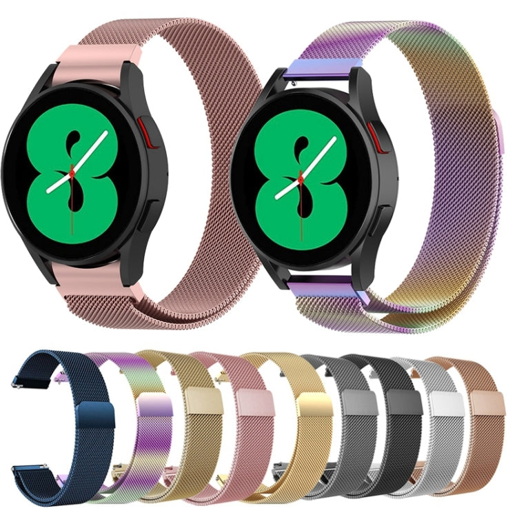 For Samsung Galaxy Watch4 44mm Milanese Watch Band(Rose Pink) - Watch Bands by buy2fix | Online Shopping UK | buy2fix
