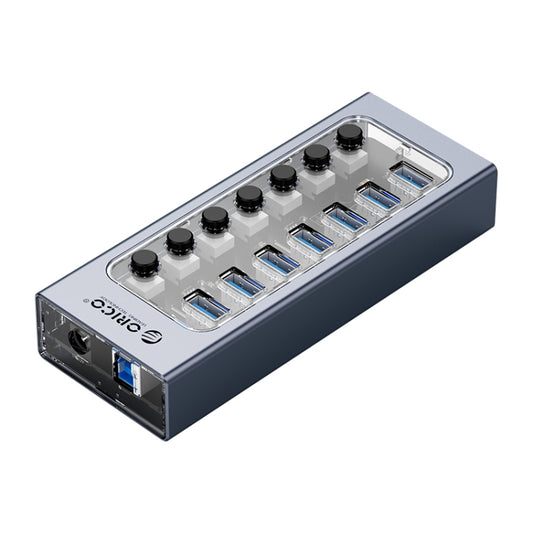 ORICO AT2U3-7AB-GY-BP 7 In 1 Aluminum Alloy Multi-Port USB HUB with Individual Switches, AU Plug by ORICO