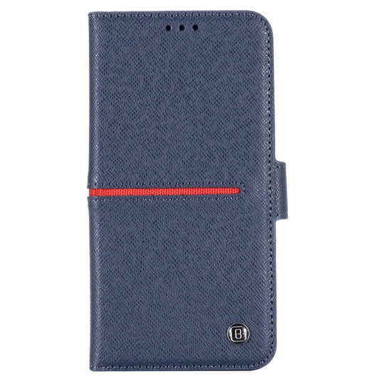 For iPhone 11 Pro GEBEI Top-grain Leather Horizontal Flip Protective Case with Holder & Card Slots & Wallet & Photo Frame(Blue) by GEBEI