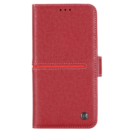 For iPhone 11 Pro GEBEI Top-grain Leather Horizontal Flip Protective Case with Holder & Card Slots & Wallet & Photo Frame(Red Wine) by GEBEI
