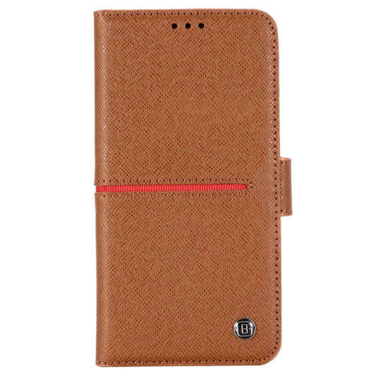 For iPhone 11 Pro GEBEI Top-grain Leather Horizontal Flip Protective Case with Holder & Card Slots & Wallet & Photo Frame(Brown) by GEBEI