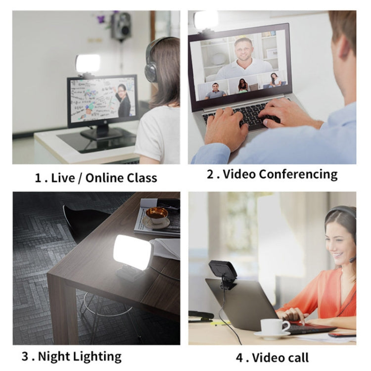 JSK-B1 USB Portable Ten-level Brightness Adjustable Live Conference Desktop LED Fill Light, Color Temperature: 3000-6500K by buy2fix
