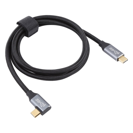 USB-C / Type-C Male to USB-C / Type-C Elbow Transmission Data Cable, Cable Length:0.5m by buy2fix