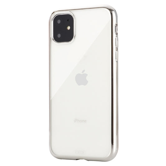 For iPhone 11 Pro GEBEI Plating TPU Shockproof Protective Case(Silver) by GEBEI