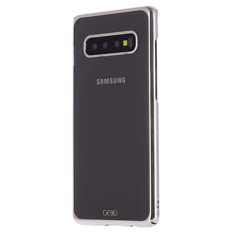 For Galaxy S10e GEBEI Shockproof Plating PC Protective Case(Silver) - Galaxy Phone Cases by GEBEI | Online Shopping UK | buy2fix