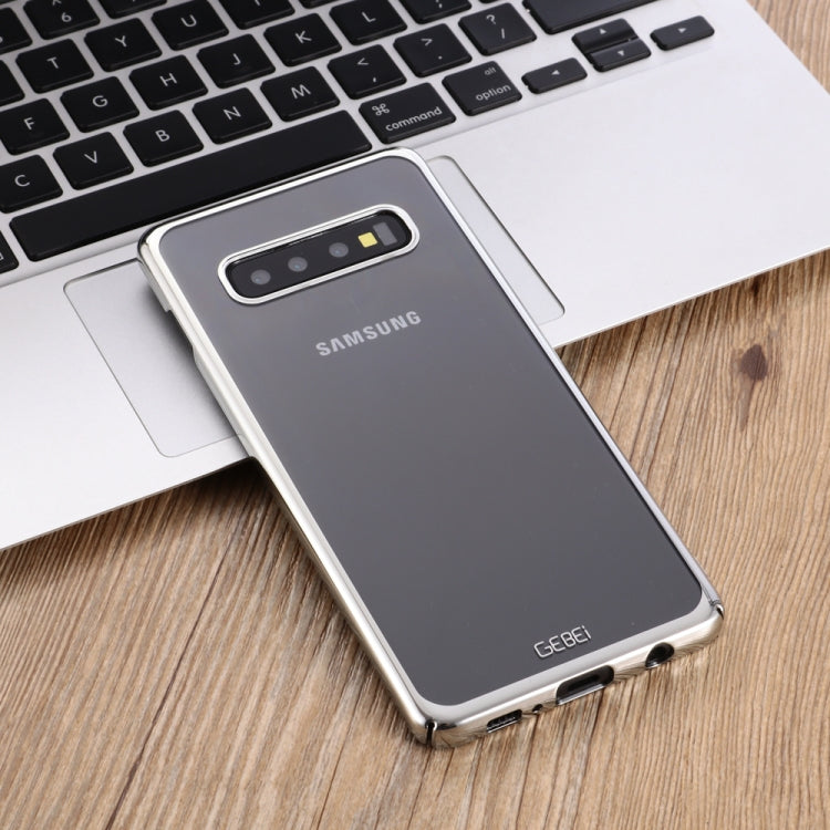 For Galaxy S10e GEBEI Shockproof Plating PC Protective Case(Silver) - Galaxy Phone Cases by GEBEI | Online Shopping UK | buy2fix