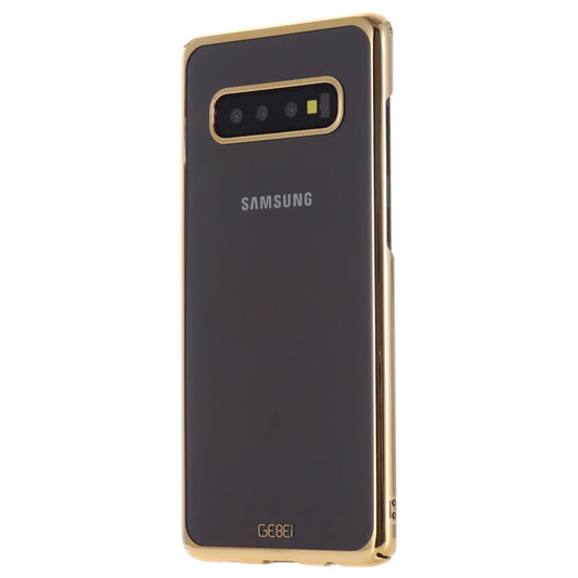 For Galaxy S10 GEBEI Shockproof Plating PC Protective Case(Gold) by GEBEI