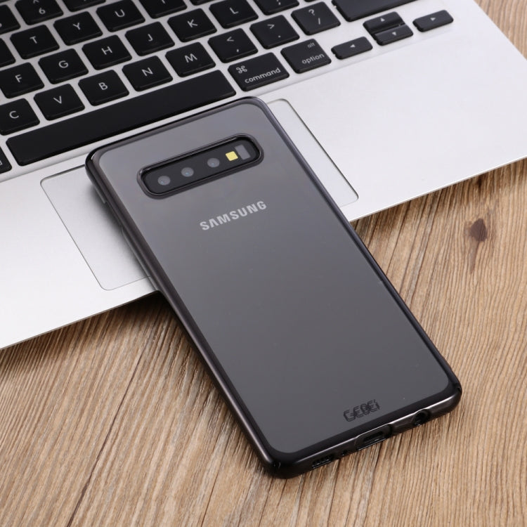 For Galaxy S10 GEBEI Shockproof Plating PC Protective Case(Black) - Galaxy Phone Cases by GEBEI | Online Shopping UK | buy2fix